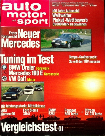 Deckblatt Auto Motor und Sport (25/1984)